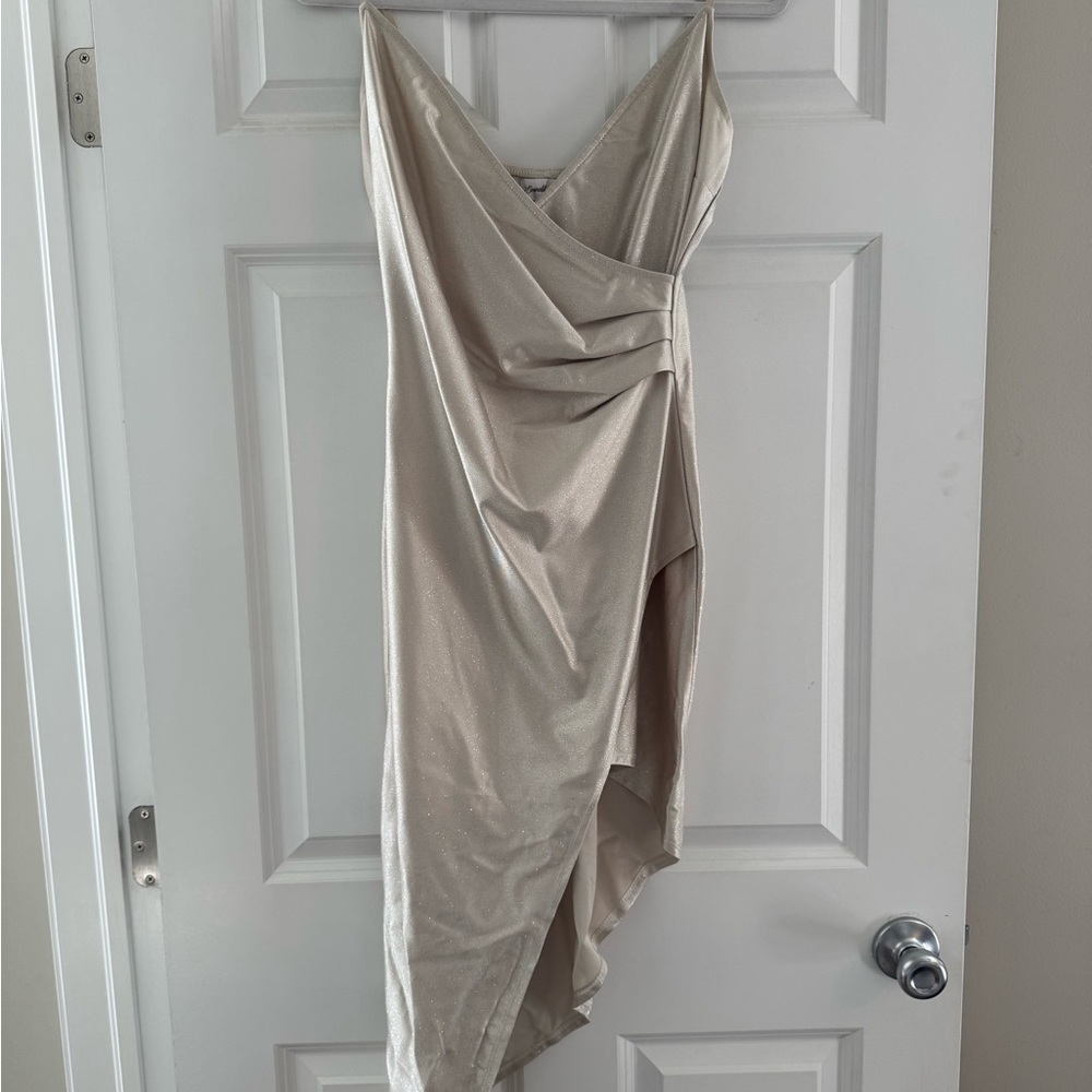 Elegant Sparkly Cream Dress